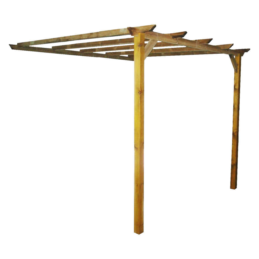 GAZEBO ADDOSSATA IN LEGNO mt 3 x 2,8 - h. 2,5