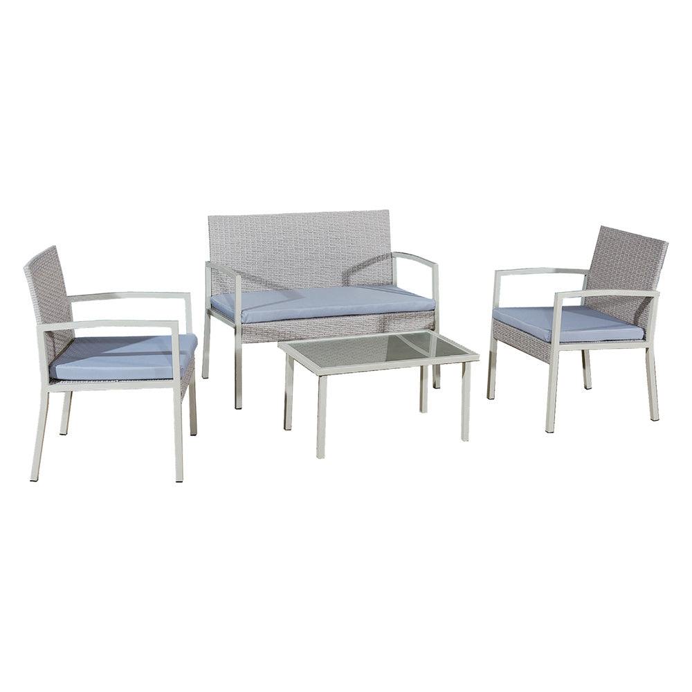 SET GIARDINO IN POLYRATTAN 'EURIALO' EURIALO - colore grigio