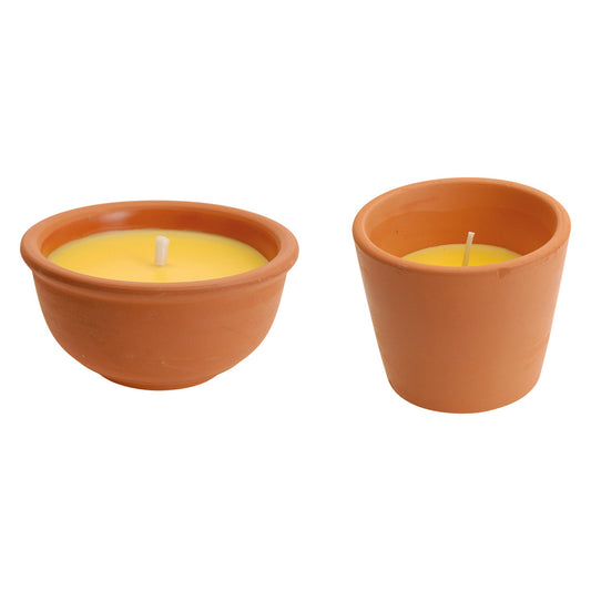 CANDELA ALLA CITRONELLA vaso largo - cm 13 x 6,5