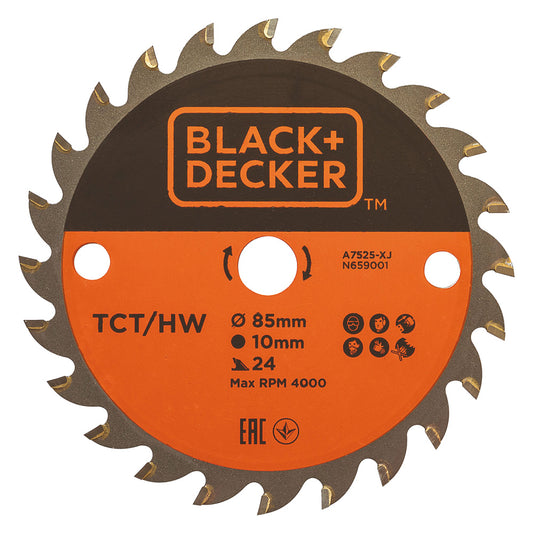 LAMA TCT PER MINI SEGA CIRCOLARE 'A7525-XJ' Ã¸ 85 mm foro 10 mm - 24 denti