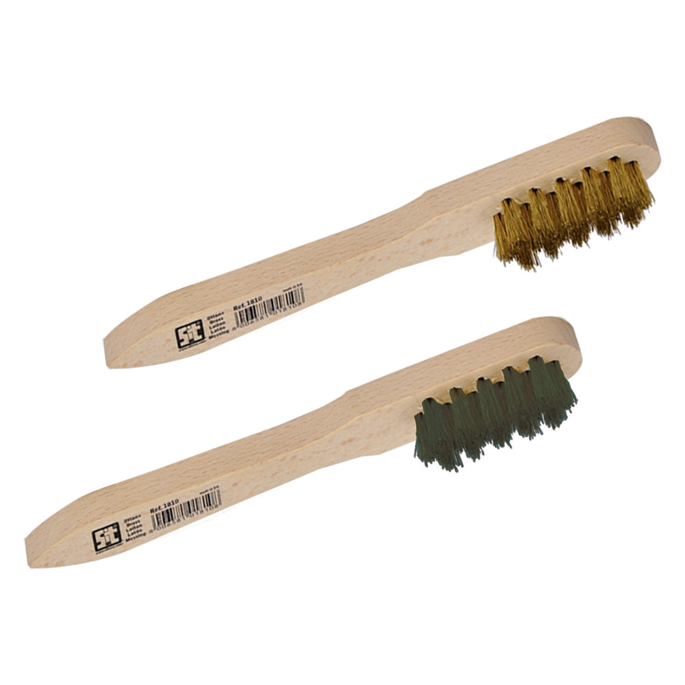 SPAZZOLA A MANO PER CANDELE mm 150x35 - fili acciaio Ã˜ mm 0,15